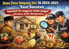 DD Simpang Tais PALI, TA 2024–2025 Tuai Sorotan, Sejumlah Pos Anggaran Dinilai Janggal: Desakan Audit Mengemuka