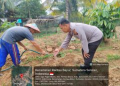 Bhabinkamtibmas Polsek Rantau Bayur Dorong Optimalisasi Lahan Warga di Tebing Abang