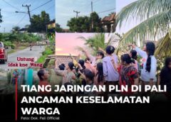 Banyak Tiang Listrik Miring di PALI Terkesan Dibiarkan, Dinilai Jadi Bom Waktu bagi Warga