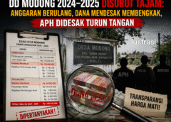 DD Modong 2024–2025 Disorot: Anggaran Berulang & Dana Mendesak Membengkak, APH Diminta Audit Menyeluruh