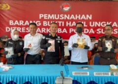 Polda SUMSEL Gelar Konferensi Pers dan Pemusnahan BB Narkoboy Senilai Rp2,8 Miliar