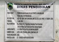 Proyek RKB Ponpes Darussalam PALI Diduga Salahi Mekanisme Anggaran, Dana Pokir Rp399 Juta Jadi Sorotan