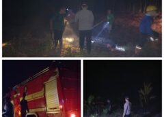 Kebakaran Lahan di Taja Raya II Betung, Polisi, Damkar & Warga Berhasil Padamkan Api