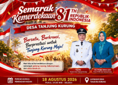 Pemdes Tanjung Kurung Semarakkan HUT ke-81 RI, Kades Taufik Ajak Warga Ramaikan Beragam Perlombaan