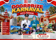 Pemdes Karang Agung Siapkan Doorprize Kulkas, TV, Kompor Gas & Hadiah Menarik Lainnya di Karnaval HUT ke-81 RI